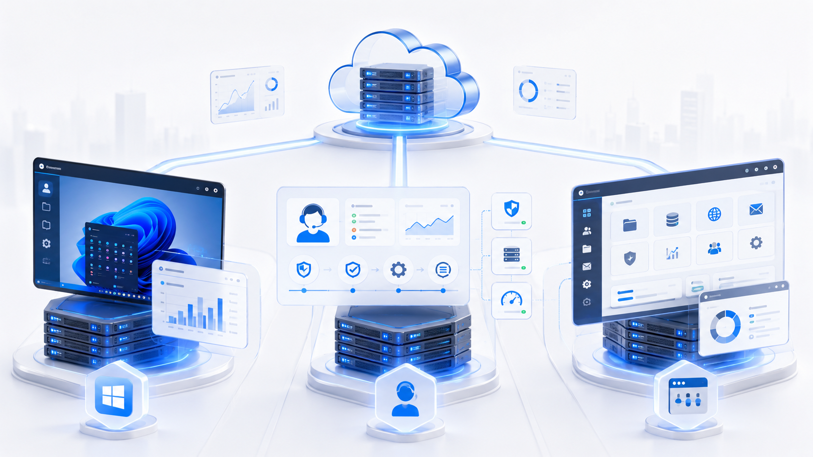 Software and management paths for Cloud VPS Bangladesh including Windows Server, managed hosting, and cPanel