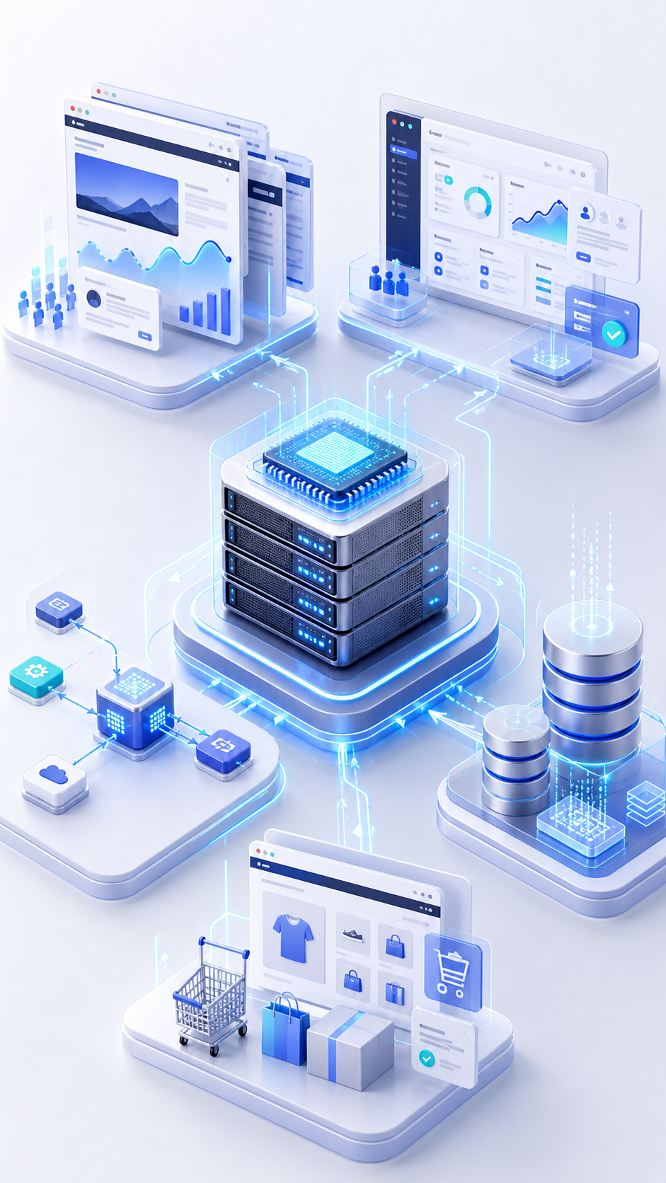 Common business use cases for Dedicated Core VPS Bangladesh including websites, commerce, and applications